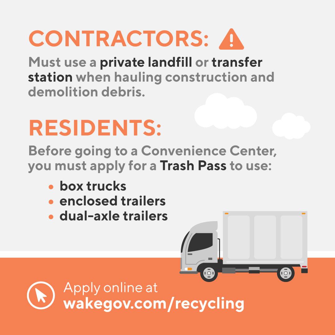 Convenience Center Trash Pass Program Wake County Government